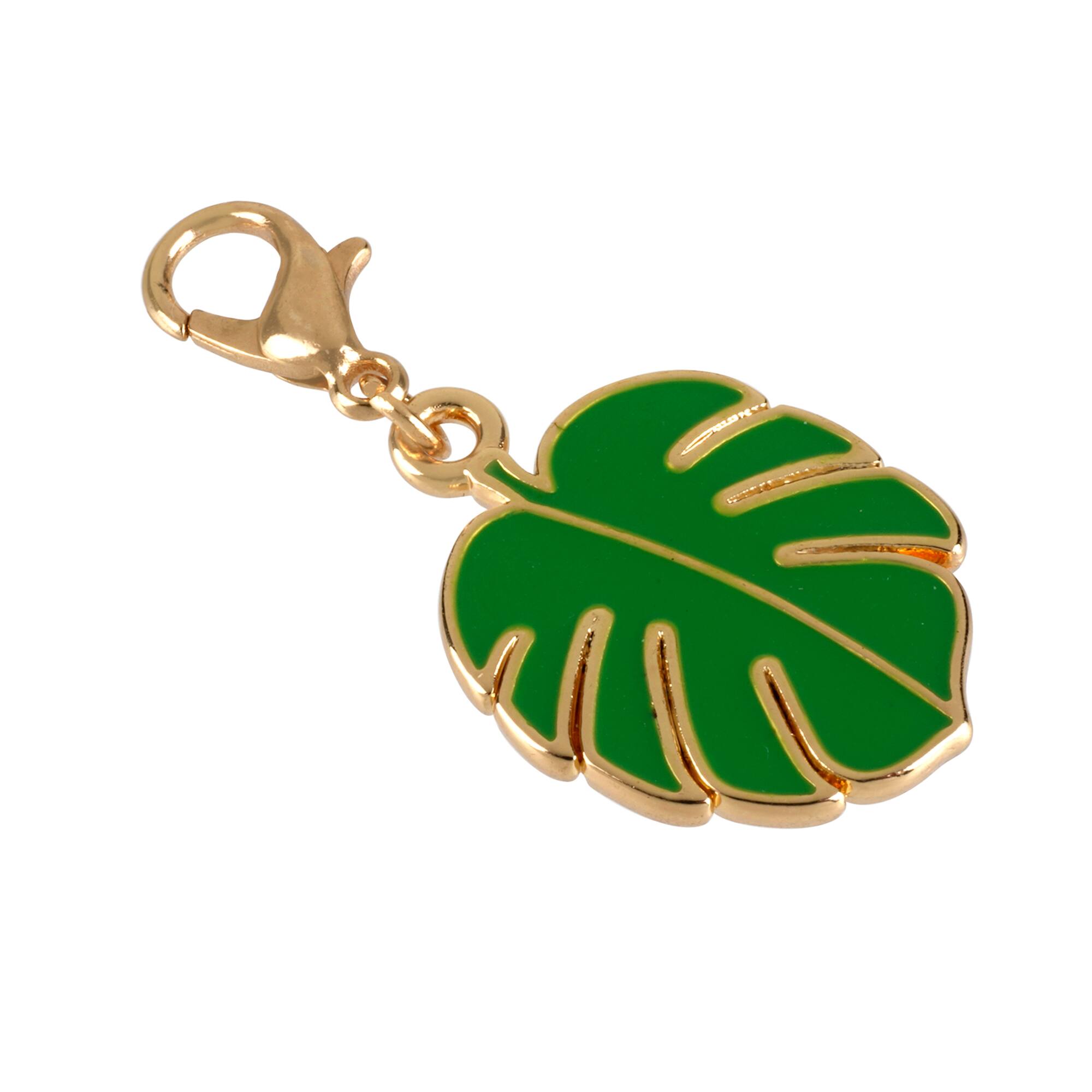 12 Pack: Charmalong™ Gold Leaf Charm by Bead Landing™